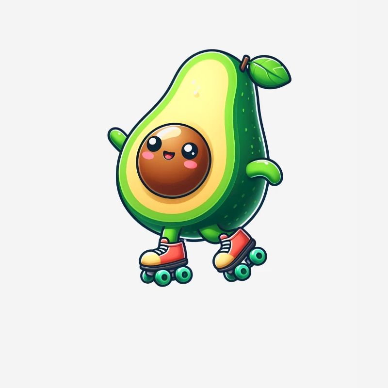 Avocado on roller skates