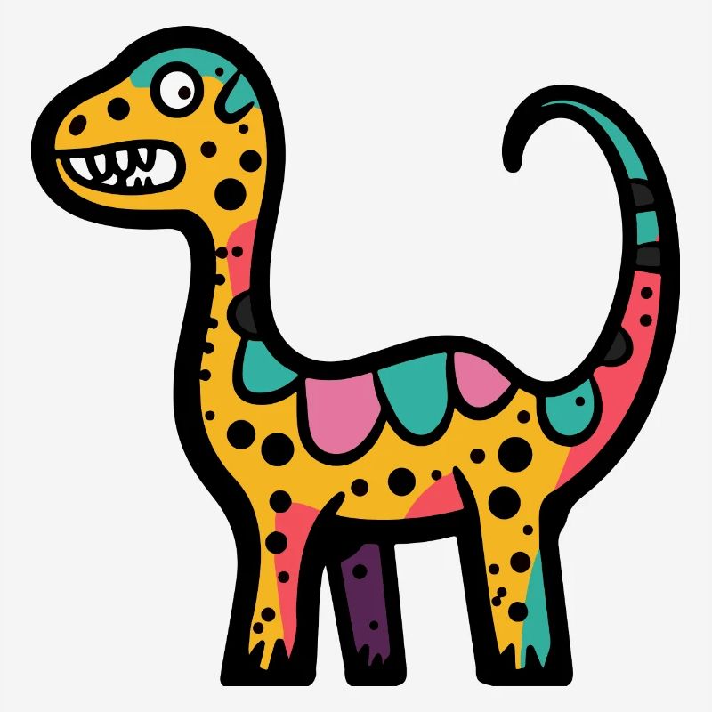 Dinosaur brontosaurus Halloween Comic