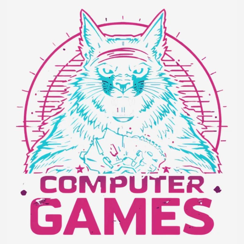 Games logo with neon design