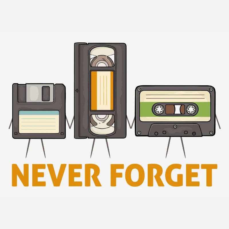 Never Forget Floppy Disk Video Cassette Cassette