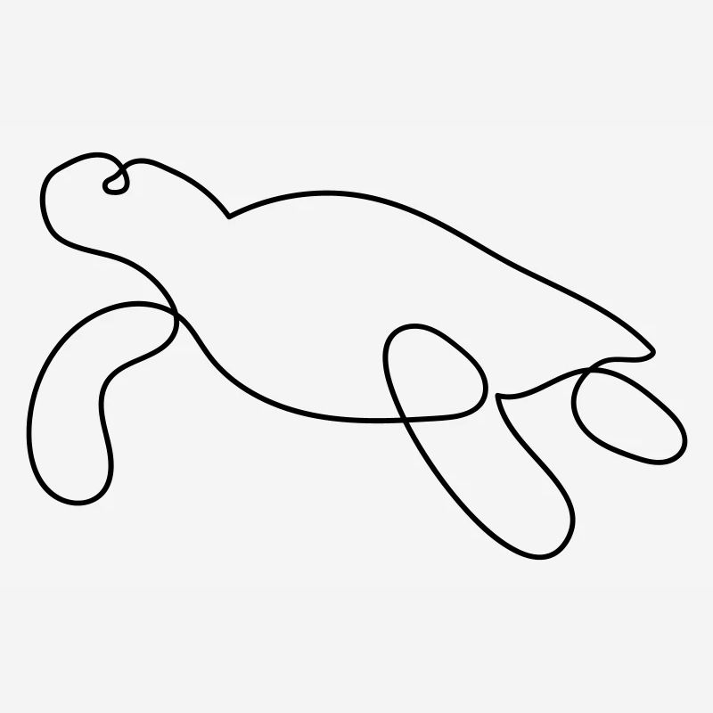 Turtle One-Line Style