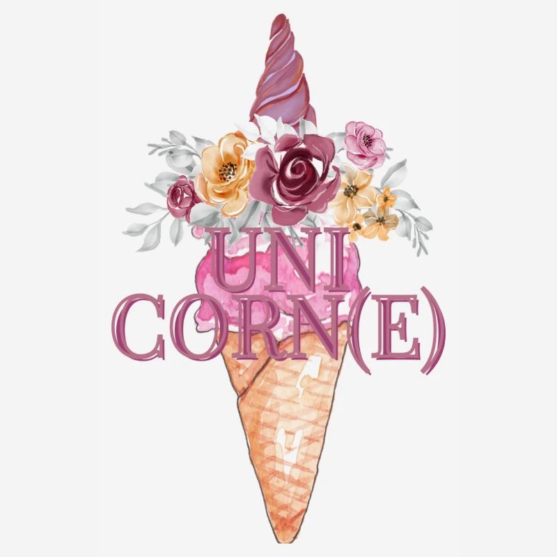 Cornet de crème glacée licorne unique