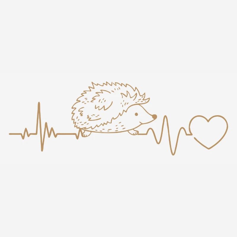 Igel Herzschlag Stachelig Herbst Wald Geschenkidee