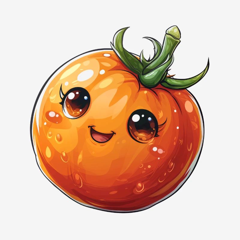 Tomato happy comic style