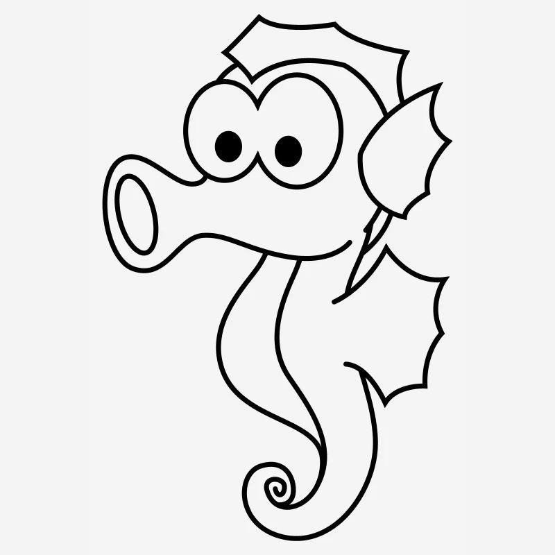 Seepferdchen Comic Tier