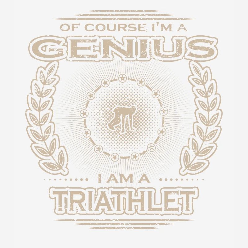 yes i am genius gift TRIATHLET