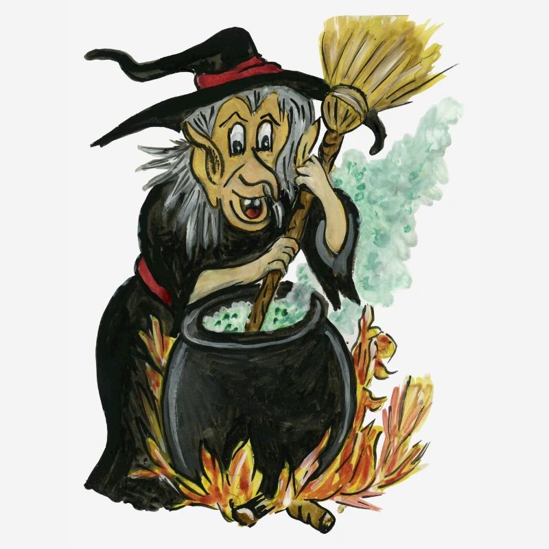 witch in cauldron - cauldron witch