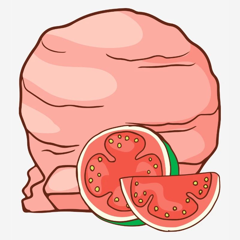 Guave Eis Speiseeis Eiskrem Eiscreme Kugeleis