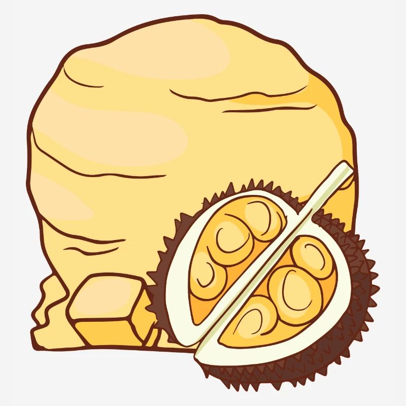 Durian Eis Speiseeis Eiskrem Eiscreme Kugeleis