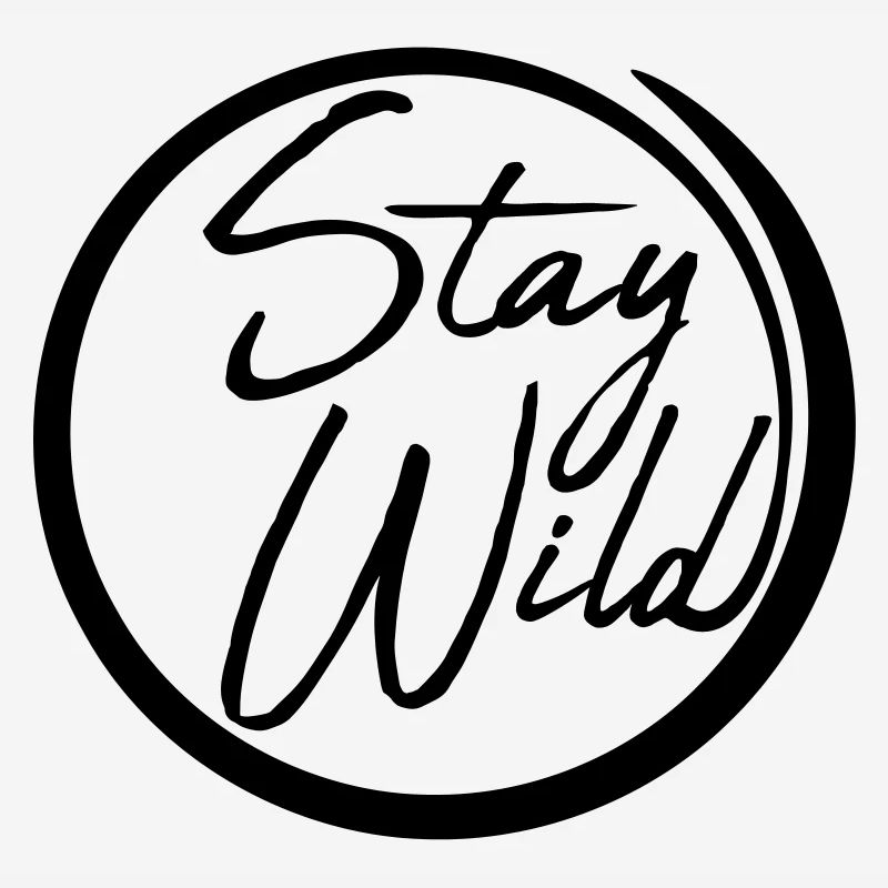 circle ring around wilderness design stay wild text logo