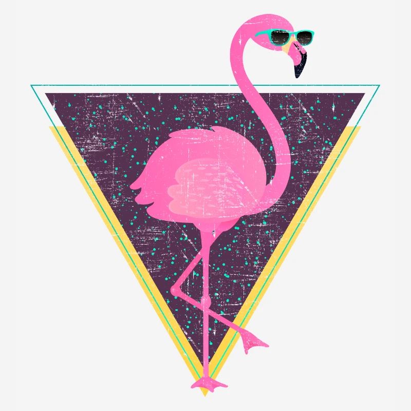Tropical Flamingo Triangle | 80s Style