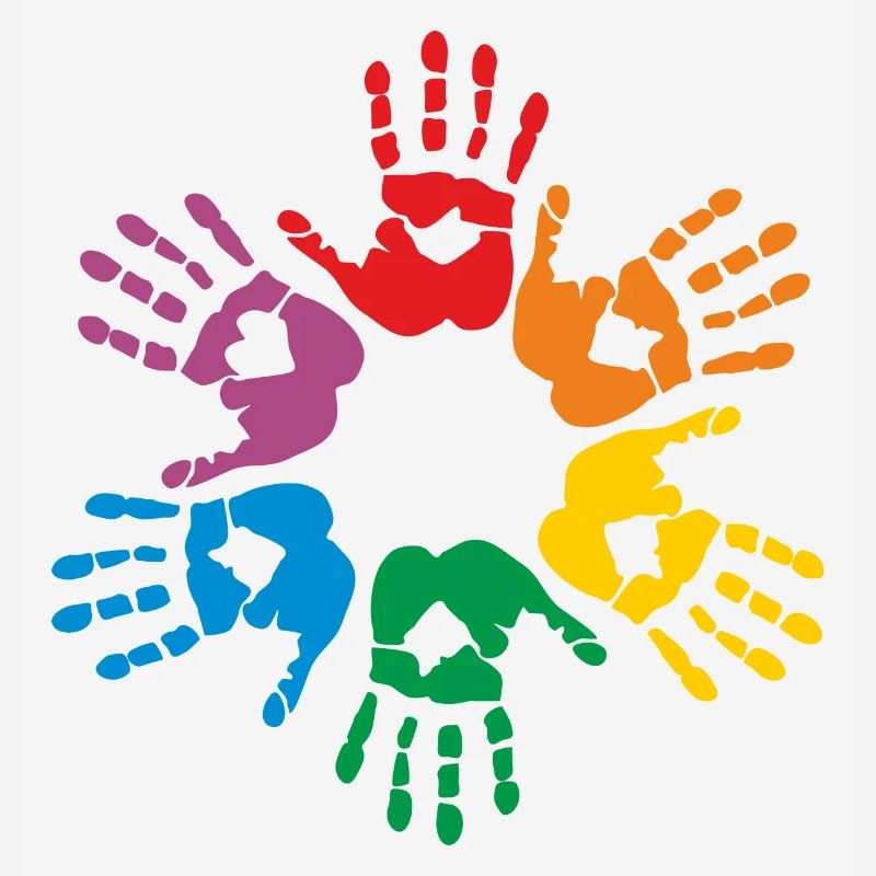 Rainbow hands
