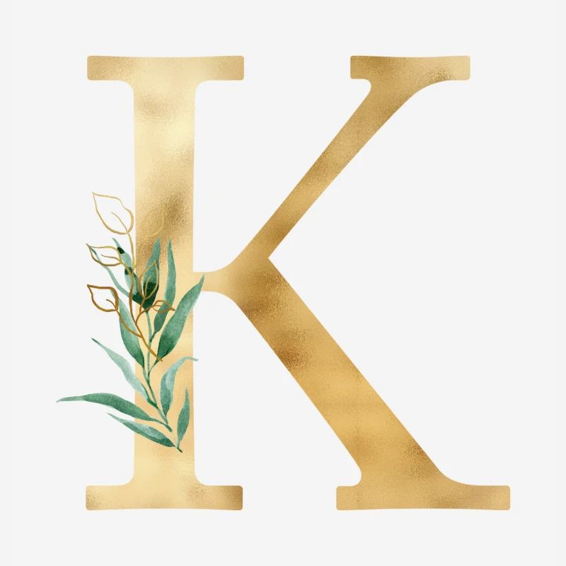 Customizable Monogram K Botany