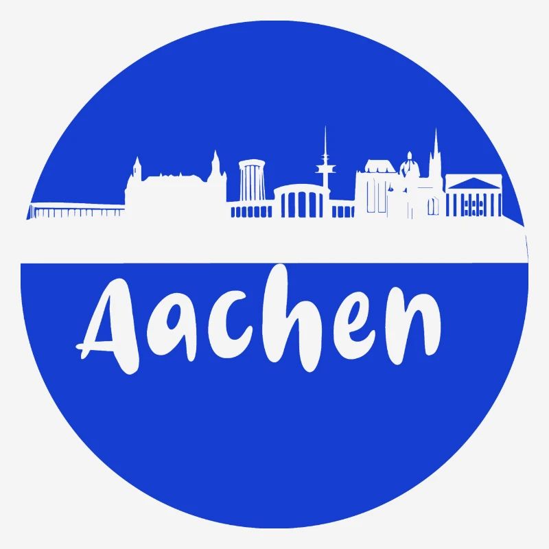 scherenschnitt,aachen,blau,stadt,skyline