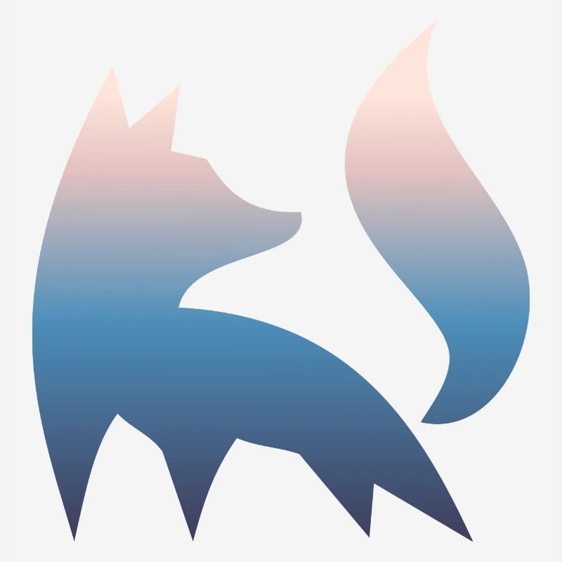 Fox Silhouette Forest Nature Red Fox Gradient