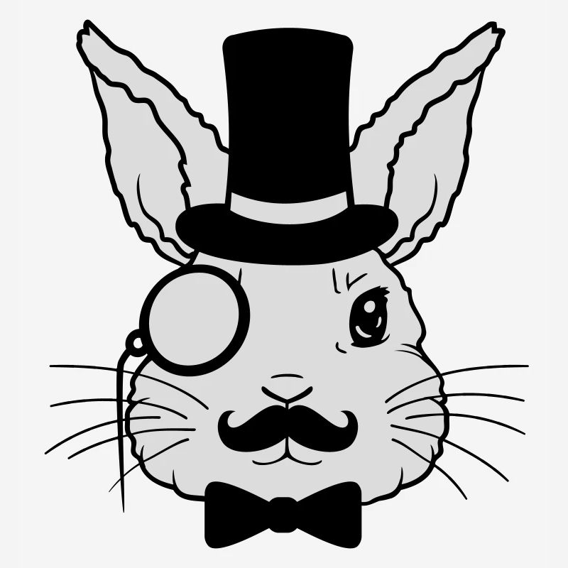 Sir Hase Monokel Zylinder