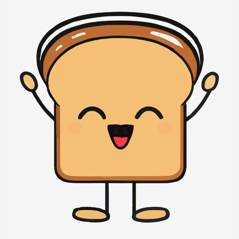Bread Toast with Face Funny Gift Idea