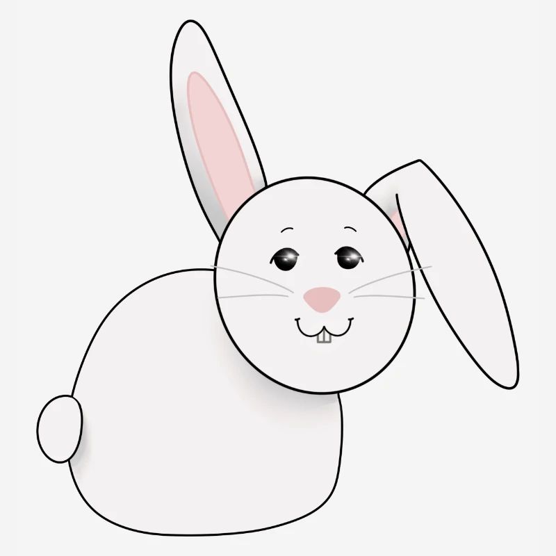 sweet, white, fat rabbit, Easter