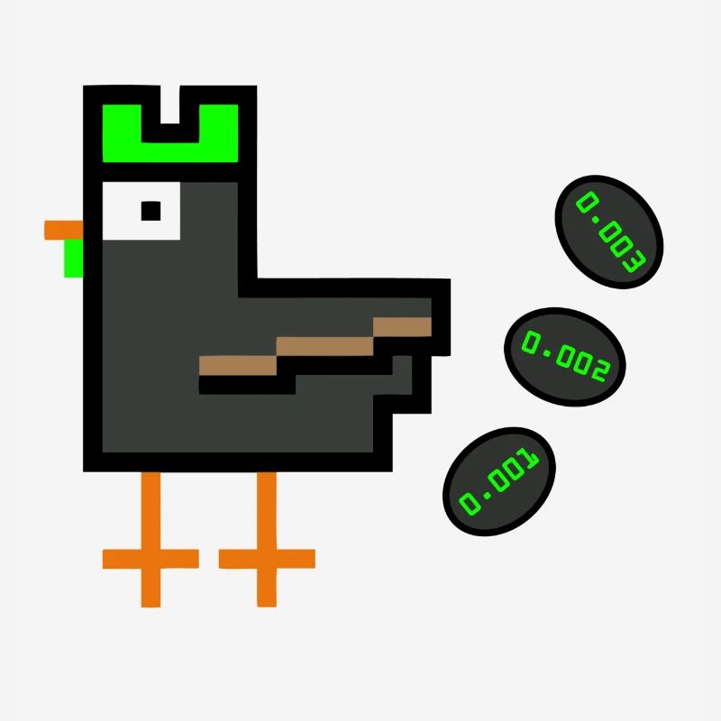 Huhn mit Krypto-Eiern