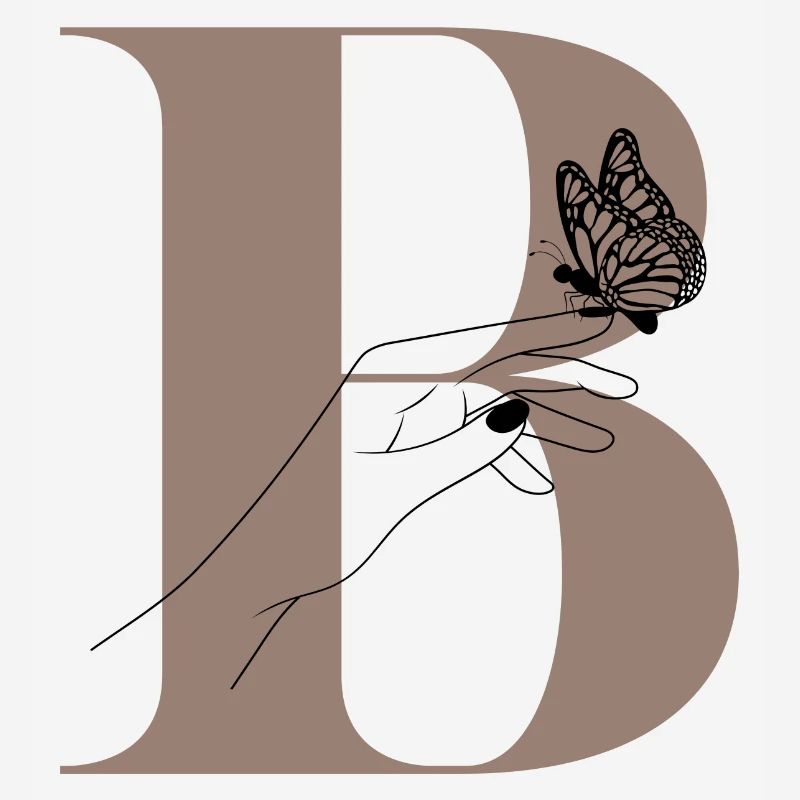 Letter B Magic butterfly