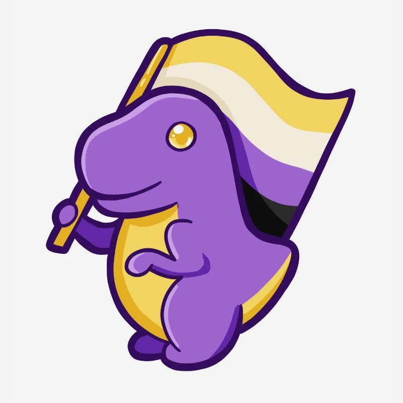 hugadino non-binary dino, cute dinosaur