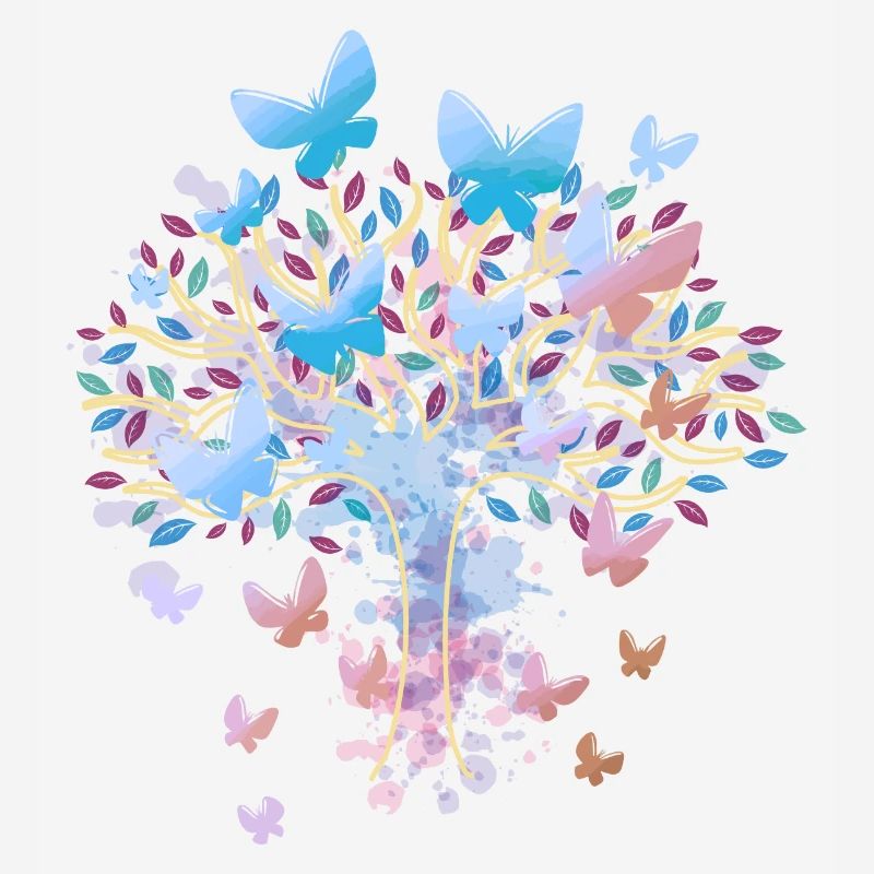 Tree Trees Nature Butterflies Spring