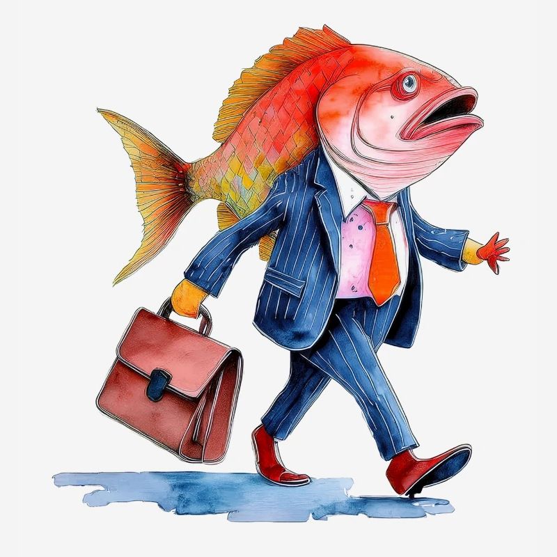Drôle d’affaires poisson Travail de conception créative