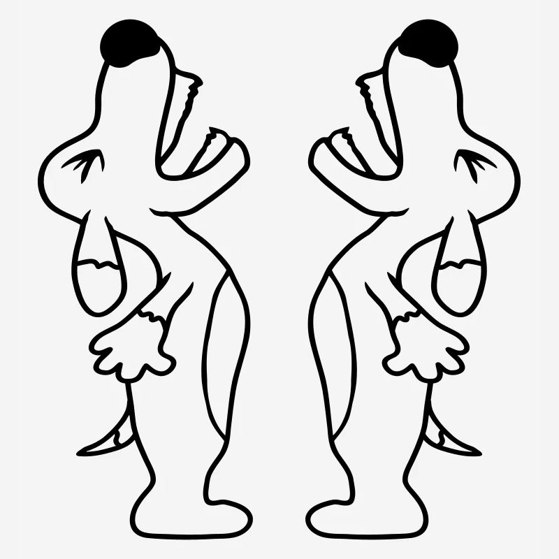 2 Dogs Barking Angry Howling Roaring Up Team