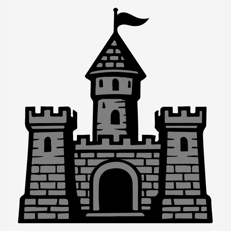 Symbole du château mur de pierre