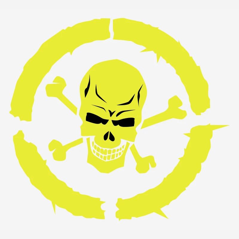 skull skull bone circle