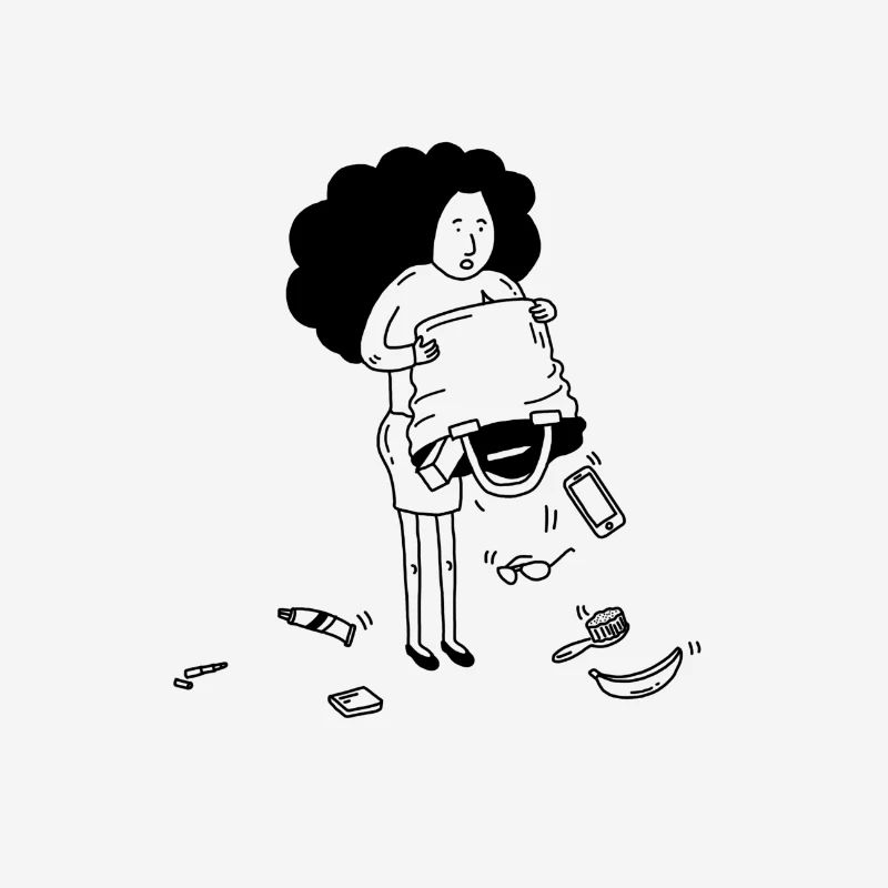 empty her bag