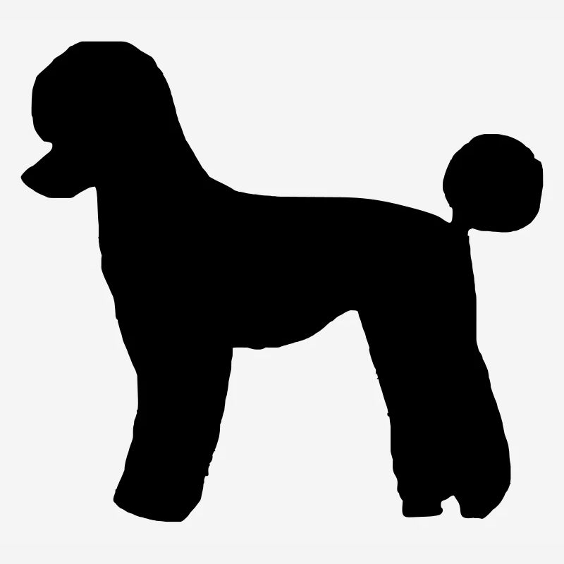 Pudel Silhouette Hund Geschenk Geburtstag
