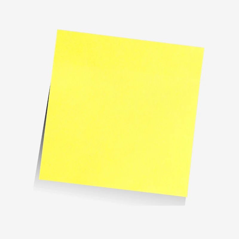 gelber Notizzettel , Klebezettel , sticky note