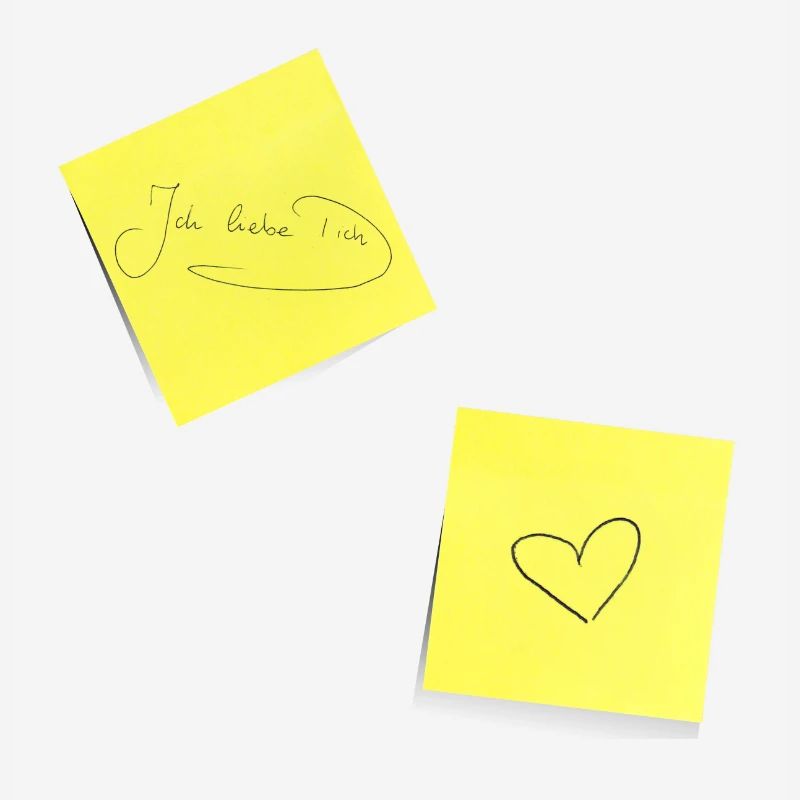 je t’aime , Note, Adhésifs, Note