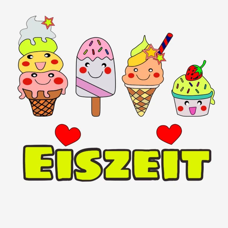 Eiszeit Eis Süßes Sommer Eis Shirt