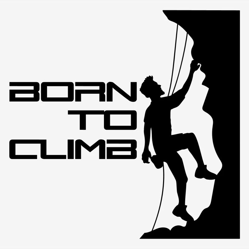 texte né pour grimper né raide mur grimpeur k