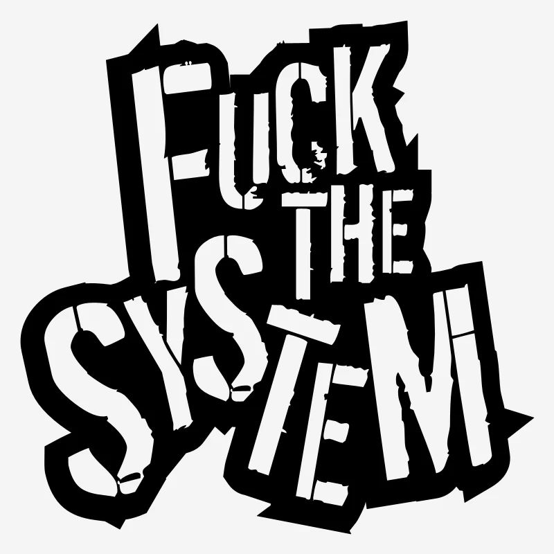 contour plan texte rebelle baiser le logo du système