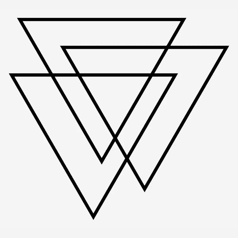 Triangles 3D - Trois Triangles - Trois Triangles Design