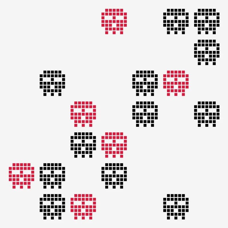 pixel skull game over