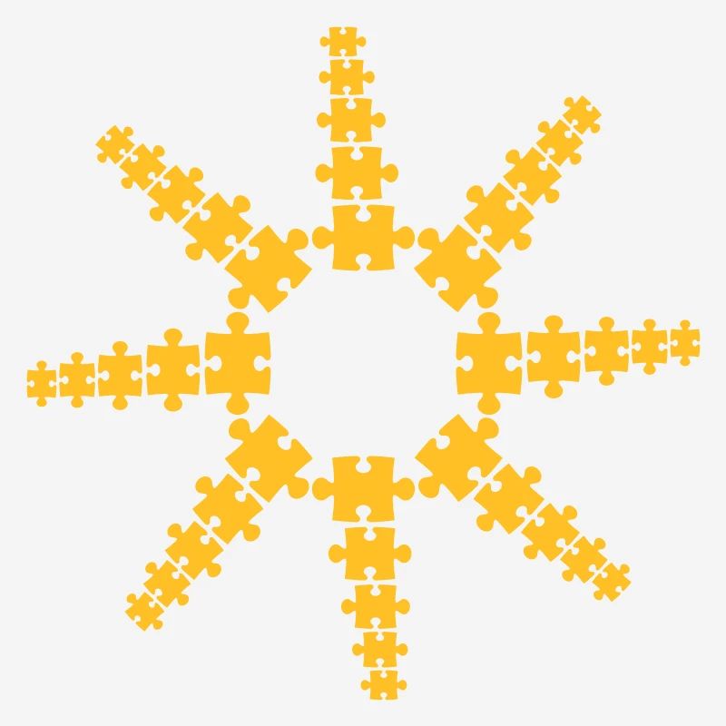 star puzzle sun pattern piece puzzle game puzzled