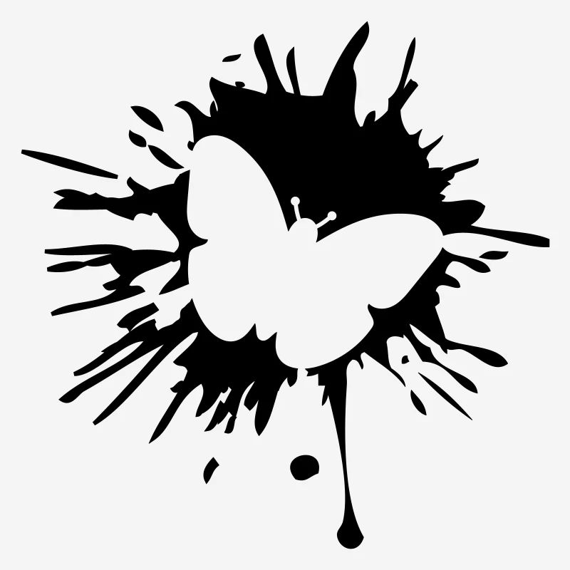 papillon couleur graffiti blob splatter couleur