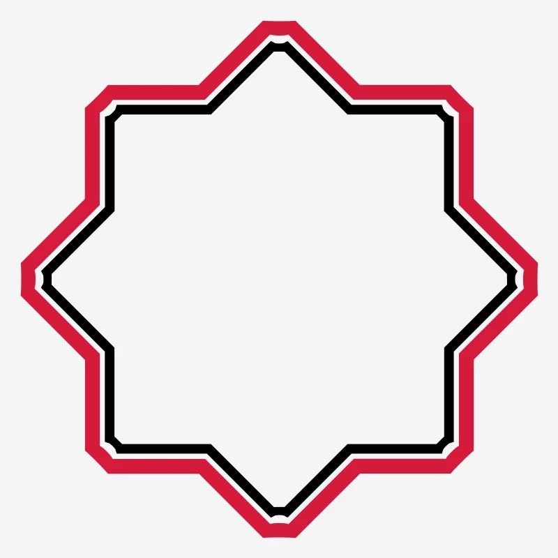 red star border frame text field write n