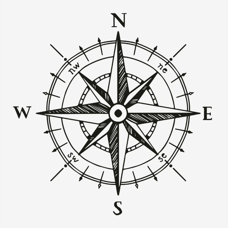 Compass Logo Font Hiking Distant Adventure
