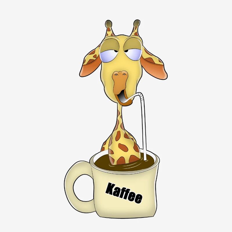 Giraffe im Kaffeepool