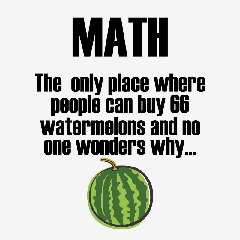 Maths disant cadeau de pastèque