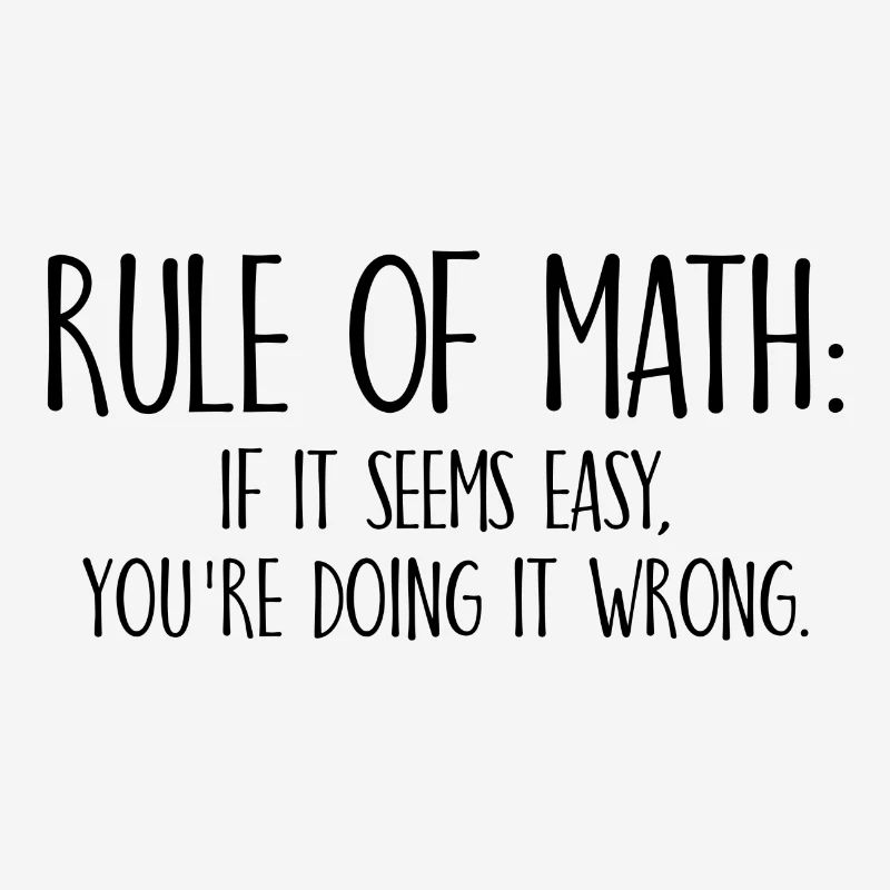 Rule of Math Math School Student Gift