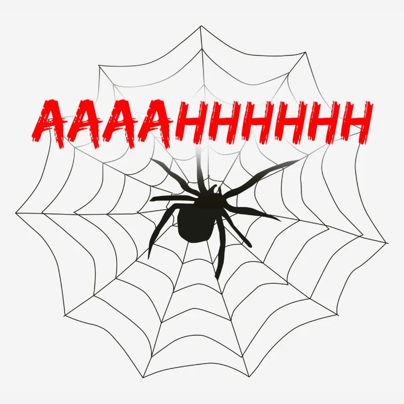 Angst vor Spinne mit Netz