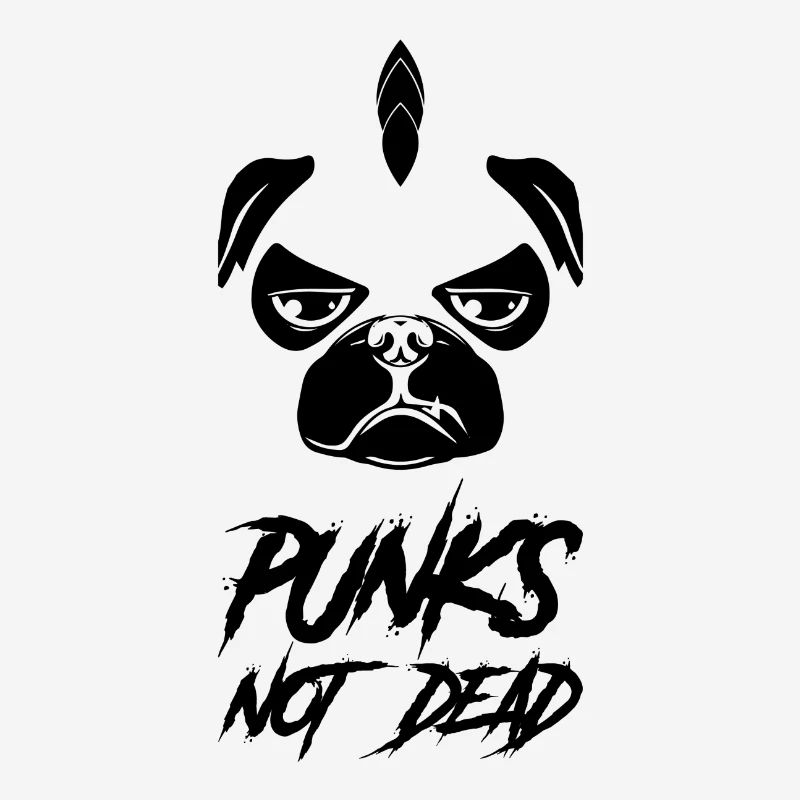Punks not Dead Mops Pug Gift