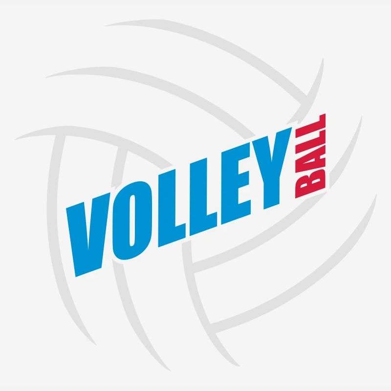 conception de logo de texte modèle de volleyball c