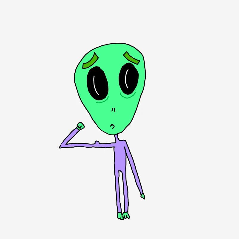 Extraterrestre avec biceps